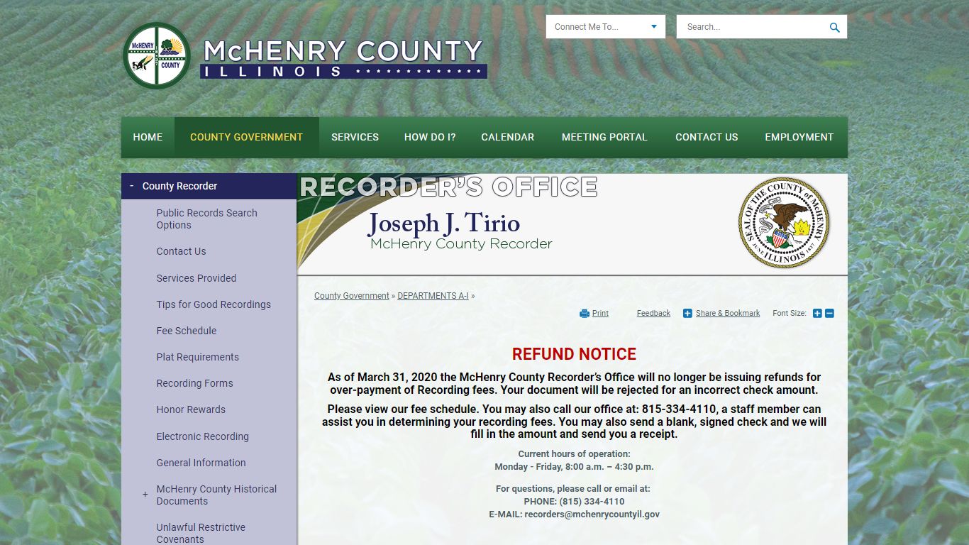 County Recorder | McHenry County, IL