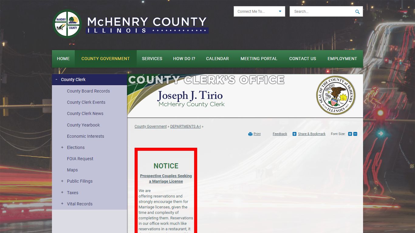 County Clerk | McHenry County, IL